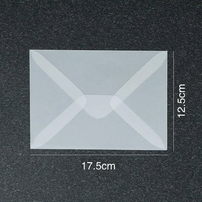 Lot de 50 enveloppes vierges translucides pour invitations, cartes postales, cartes de mariage, courriers professionnels et cartes cadeaux