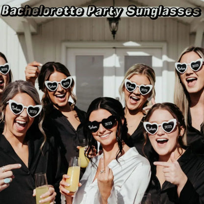 12–120PCS Personalized Heart Sunglasses with Pen – Wedding & Bachelorette Party Favors, Bridal Party Photo Props & Gifts