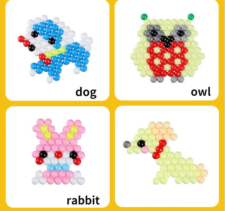 Kit de création perles à souder à l'eau 1000 pièces – Ensemble de perles magiques à pulvériser pour les arts, l'artisanat et le jeu créatif des enfants