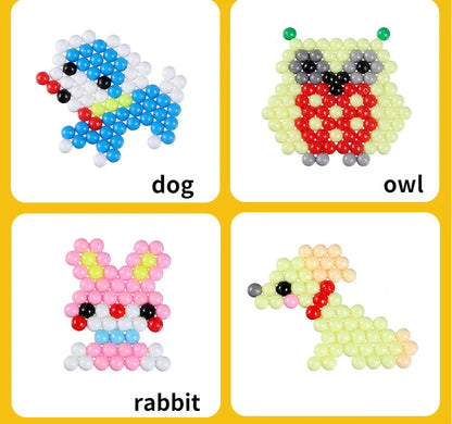 Kit de création perles à souder à l'eau 1000 pièces – Ensemble de perles magiques à pulvériser pour les arts, l'artisanat et le jeu créatif des enfants