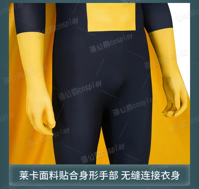 Invincible Inspired Sinister Mark Cosplay Costume – Men’s Yellow Uniform Disguise Outfit for Anime Halloween, Carnival & Party Roleplay