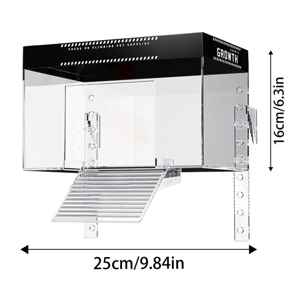 Turtle Tank Basking Platform with Ramp – Over-Tank Reptile Resting Land & Habitat Accessory for Turtles, Easy Climbing & Basking