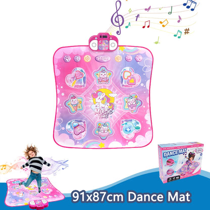 Kids Electronic Dance Mat – Double Player Music Dance Pad with 9 Levels Educational Toy