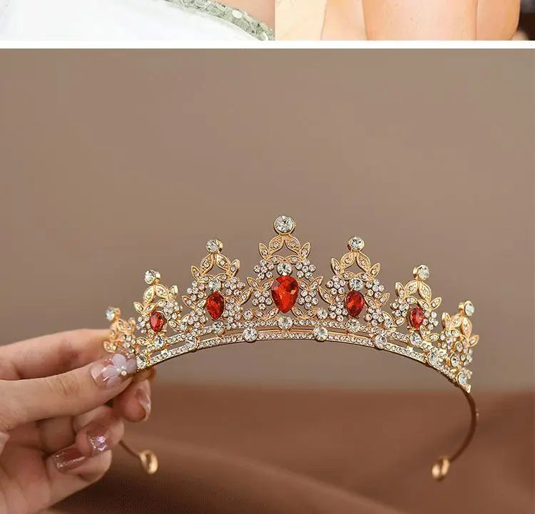 Princess Crystal Tiara Crown for Girls – Elegant Birthday, Dance & Party Hair Accessory