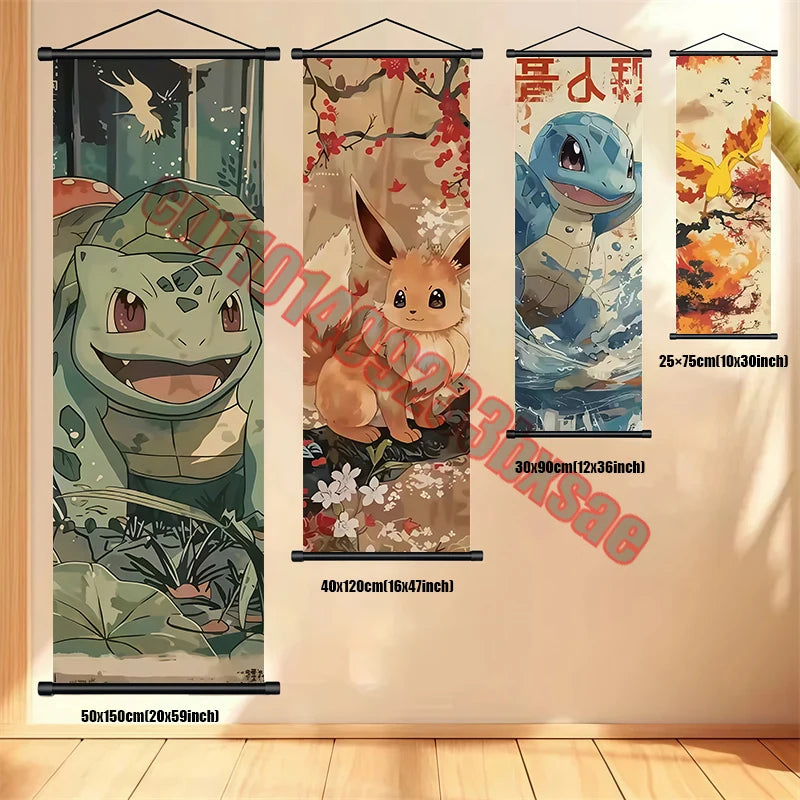 Póster HD de desplazamiento de pared de anime de Pokémon – Dragonite, Gengar, Pikachu, Charizard y legendarios