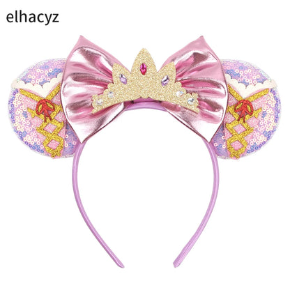 Diadema con Orejas de Rana de la Princesa Tiana – Diadema con Lazo y Corona Inspirada en Disney para Mujeres y Niñas | Accesorios para el Pelo de Festival y Niños