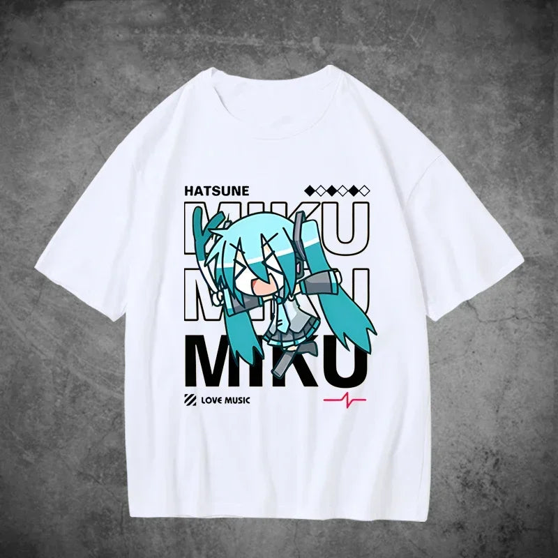Hatsune Miku Y2K Women’s T-Shirt – 2025 Casual Printed Streetwear Top (Various Sizes)