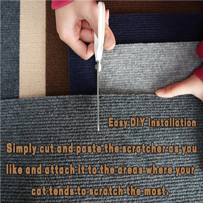 Tapis auto-adhésif à griffer pour chats – Protection de tapis DIY prédécoupable pour murs, coins et meubles