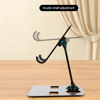 Support universel pour tablette en alliage d'aluminium – Support de bureau pliable et réglable pour iPad, tablettes et smartphones avec angles de vision flexibles