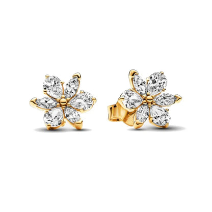 Juego de pendientes de tuerca de plata de ley 925 con hoja cuadrada, sol y luna para mujer, exquisito regalo de joyería europea