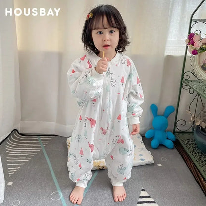 Baby Winter Sleeping Bag 1-4 Years – Warm Toddler Sleep Sack with Feet, Cute Girls' Growth Blanket & Cozy Sleepwear