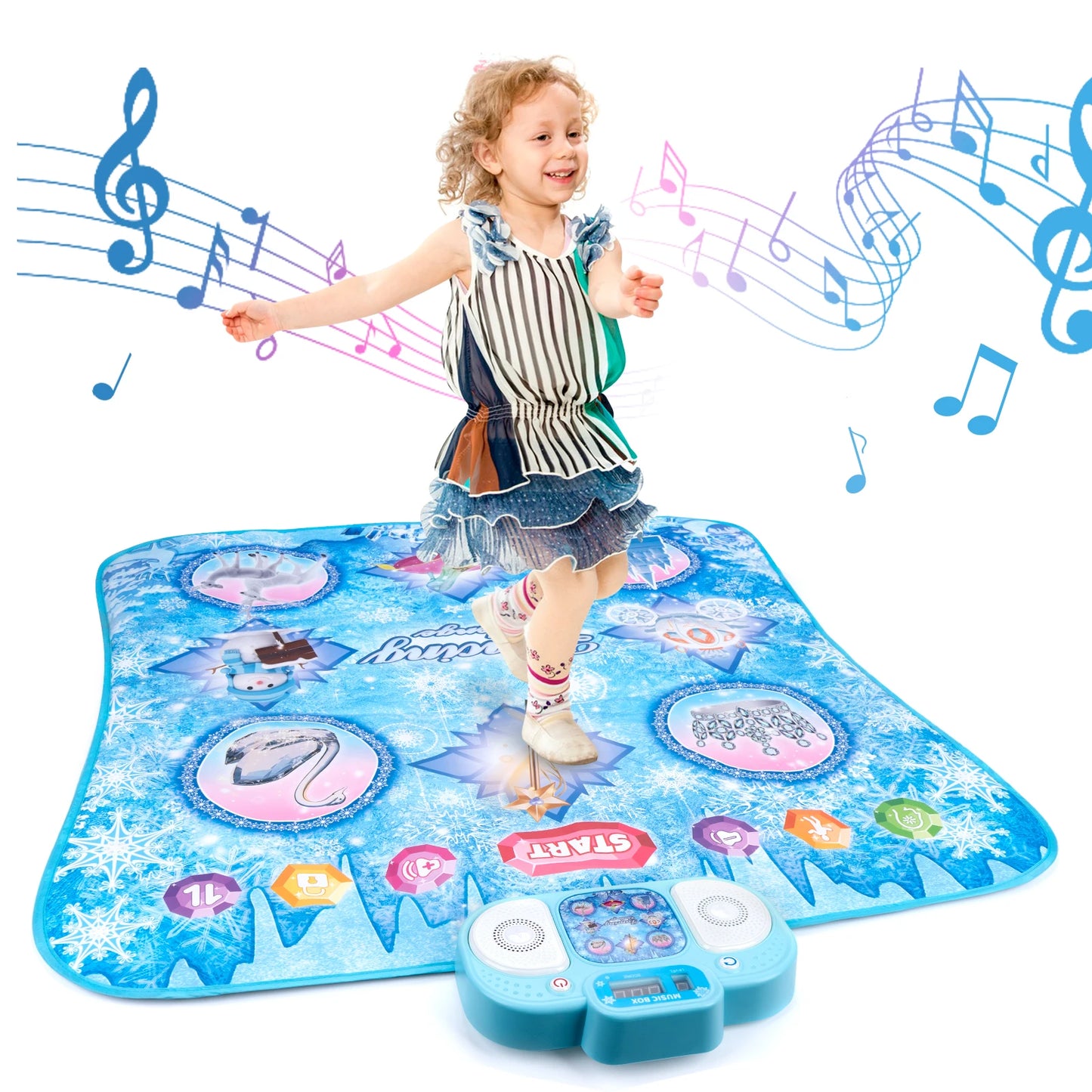 Kids Electronic Dance Mat – Double Player Music Dance Pad with 9 Levels Educational Toy