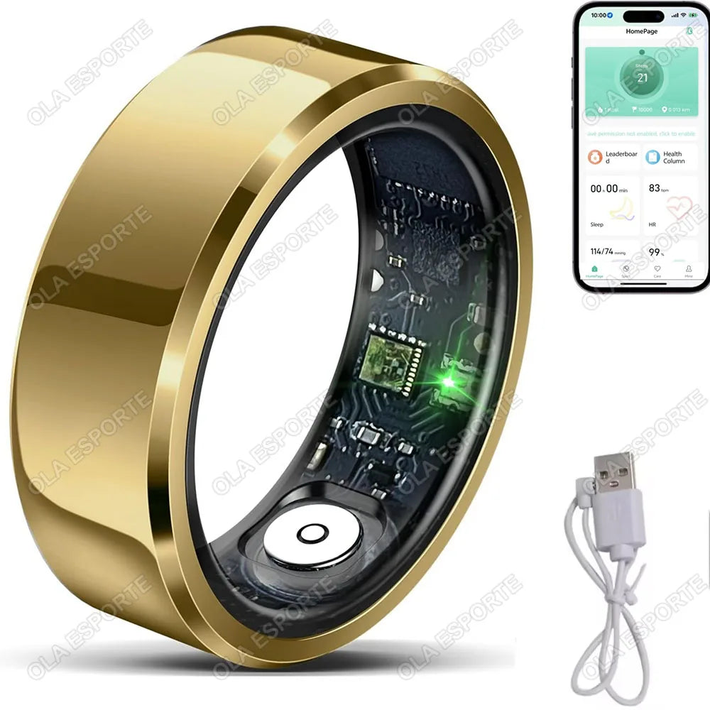 R11C 2026 Smart Ring – Blood Pressure, Heart Rate & Sleep Monitoring, IP68 & 5ATM Waterproof Multi-Sport Ring for Men & Women