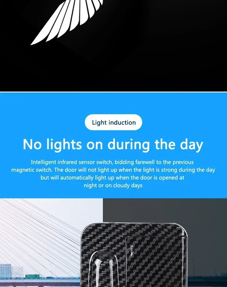 Wireless HD LED Car Door Logo Projector Lights (2/4 Pack) – Battery-Powered Welcome Courtesy Lights, No Wiring Required