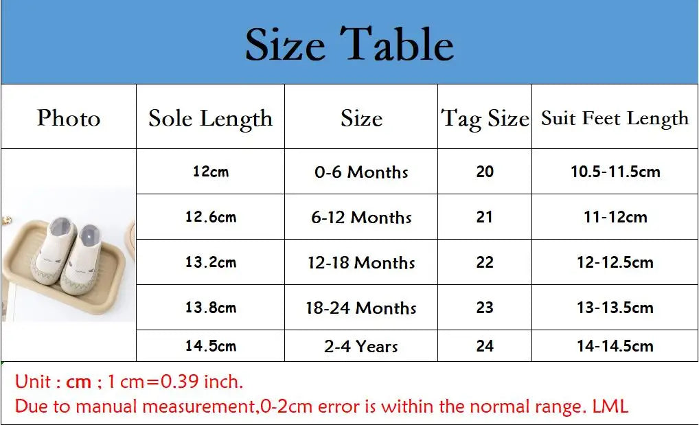Zapatos y calcetines primeros pasos para bebés – Bonitas zapatillas de dibujos animados para bebés con suela de goma suave para niños y niñas