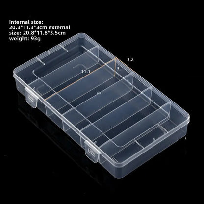 Transparent Cable Organizer Box – Dustproof Storage Case with Lid for Office, Home & Desk Organization