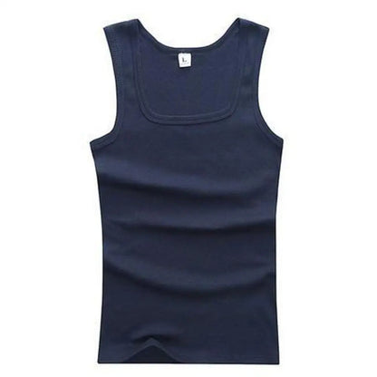 Unisex 100% Cotton Tank Top – Plus Size Sleeveless Fitness Vest for Men & Women, Breathable Gym Workout Shirt