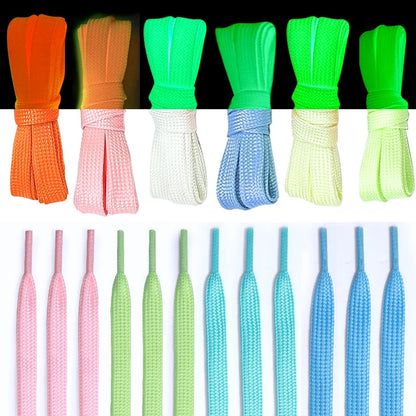 2PCS Glow-in-the-Dark Shoelaces – 100/120/160cm Luminous Colorful Shoe Laces for Kids & Children, Party Accessories & Gifts