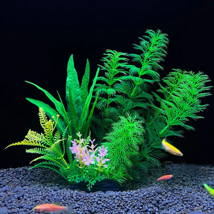Artificial Aquarium Plants – Plastic Aquatic Underwater Plants for Fish Tank Decoration, Aquascaping & Aquarium Accessories