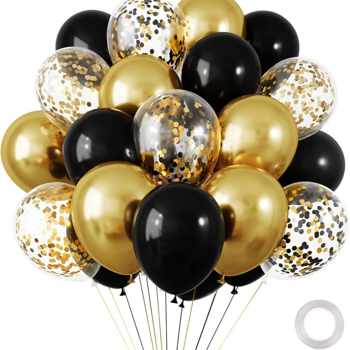 30 Globos de Látex Cromados – Globos de Helio Metálicos Blancos, Rosas y Azules para Decoración de Bodas, Cumpleaños, Baby Showers y Fiestas
