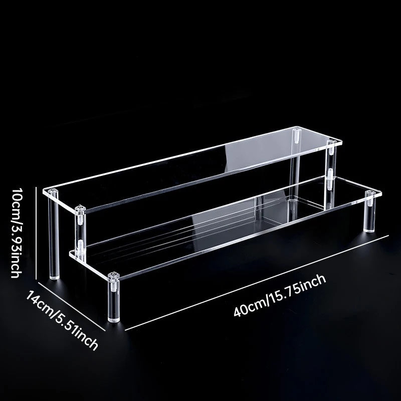 Support d'affichage en acrylique – Présentoir organisateur transparent à 1-5 niveaux pour parfums, poupées, figurines et objets de collection
