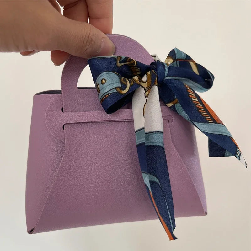 20PCS Bolsas de Regalo de Cuero con Cinta de Lazo – Mini Bolsos para Recuerdos de Bodas, Navidad, Dulces, Regalos y Empaque de Lujo para Fiestas