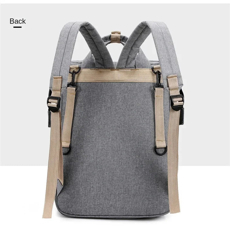 Sac à langer de grande capacité pour bébés avec matelas à langer – Sac à langer de maternité imperméable pour mamans avec rangement pour biberons et lit de bébé