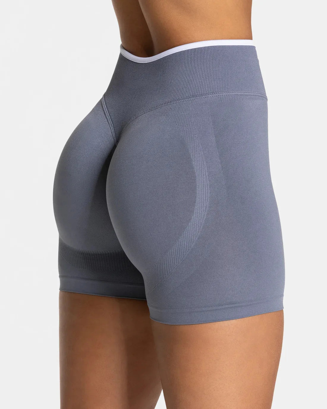 Women’s Seamless High Waist Gym Shorts Color Block Hip Lifting Yoga Running Sports Tight Shorts