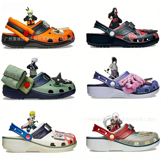 Naruto Uzumaki Anime Zuecos EVA Impermeables Antideslizantes Sandalias de Playa para Hombre y Mujer