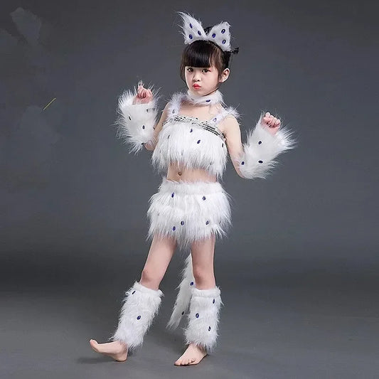 Disfraz de Cosplay de Animal Gato y Zorro – Atuendo de Baile Animal Sexy para Juegos de Rol y Fiestas de Halloween