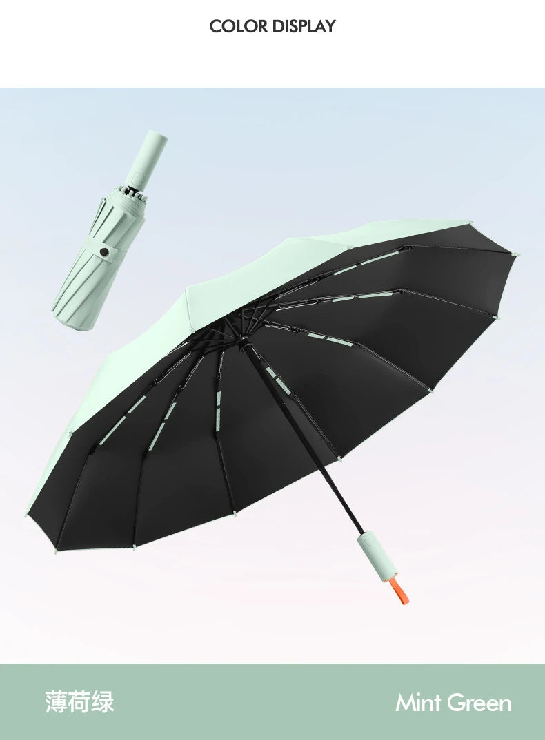 Paraguas Automático Cortavientos de 72 Huesos – Paraguas Grande Plegable para Lluvia con Protección UV para Hombres y Mujeres, Paraguas Impermeable de Alta Resistencia para Exteriores