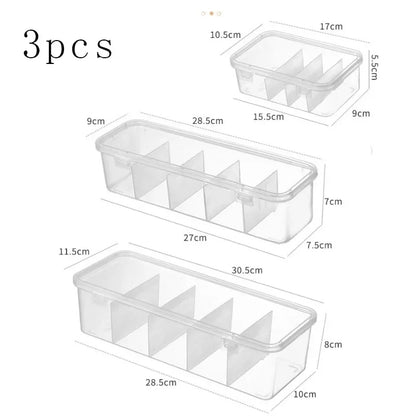 Transparent Cable Organizer Box – Dustproof Storage Case with Lid for Office, Home & Desk Organization