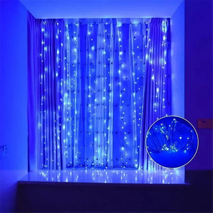 Luces USB LED de Cortina – 8 Modos de Iluminación con Control Remoto para Decoración de Dormitorio, Boda, Festividades y Hogar (3M/6M)