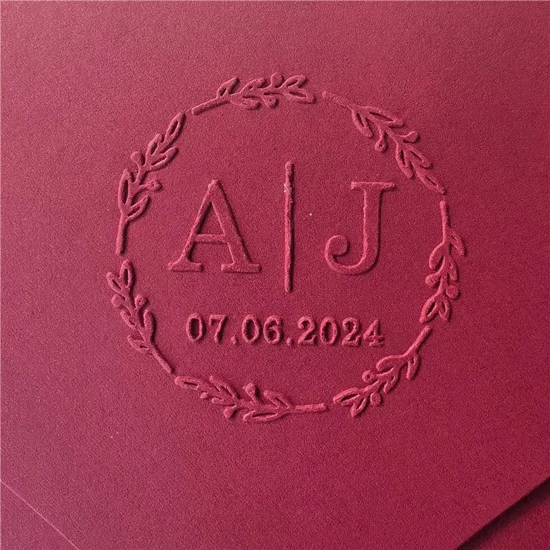 Custom Initials Embosser Stamp – Personalized Book & Wedding Embossing Seal for Address, Library & Gift Branding | Custom Paper Decor Accessory