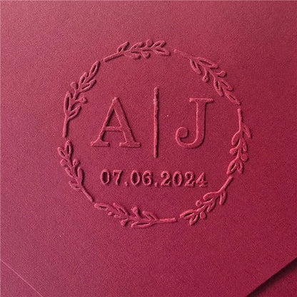 Custom Initials Embosser Stamp – Personalized Book & Wedding Embossing Seal for Address, Library & Gift Branding | Custom Paper Decor Accessory
