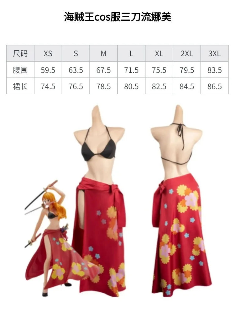 Cosplay Costume for Halloween | Three Knives Flowing Nami-Inspired Outfit | Anime Roleplay & Convention Costume