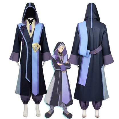 Cosmic Princess Kaguya Inspired Cosplay Costume – Cyberpunk Priest Uniform Full Set for Men Halloween, Carnival & Party Roleplay