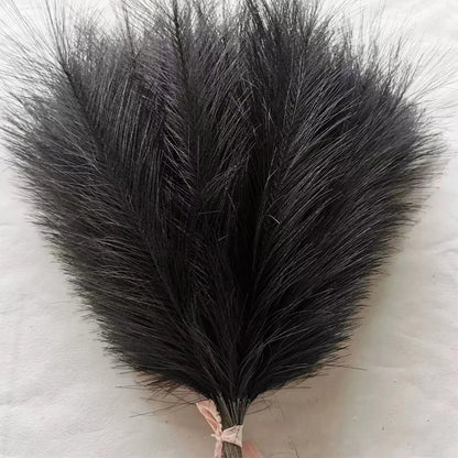 5/10/20pcs Herbe de la Pampa Artificielle – Fleurs de roseau synthétiques moelleuses style bohème pour la décoration de mariage, les arrangements de fête, la décoration intérieure et la conception florale DIY (42cm)