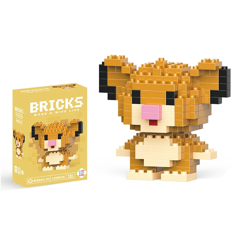 Disney Stitch & LinaBell Building Blocks Set – Cartoon Character Figures, DIY Assembly Bricks & Creative Construction Toy Gift for Kids