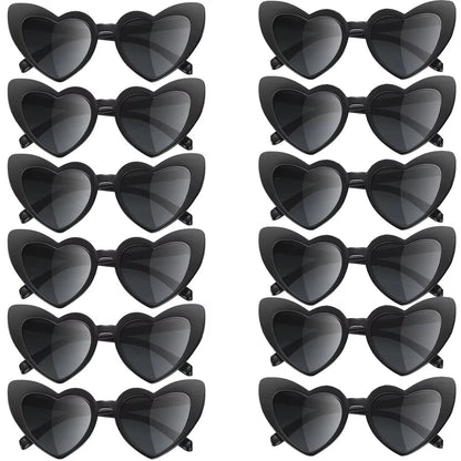 12–120PCS Personalized Heart Sunglasses with Pen – Wedding & Bachelorette Party Favors, Bridal Party Photo Props & Gifts
