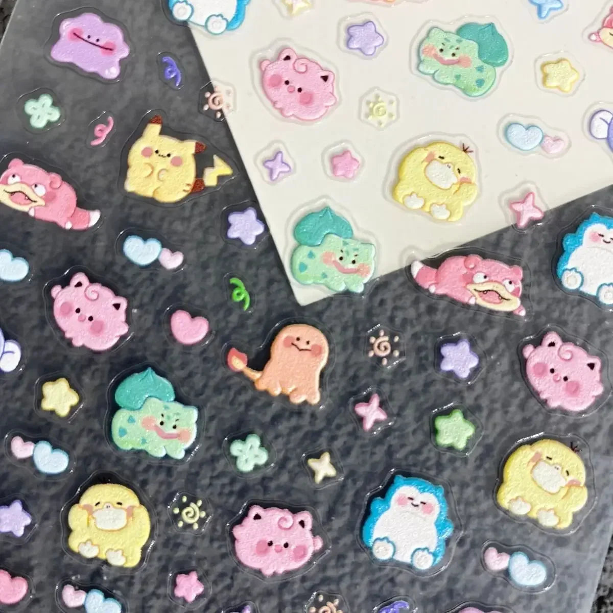 Autocollants 5D pour ongles en relief | Décalcomanies mignonnes pour ongles inspirées des mangas pour étuis de téléphone et tasses DIY