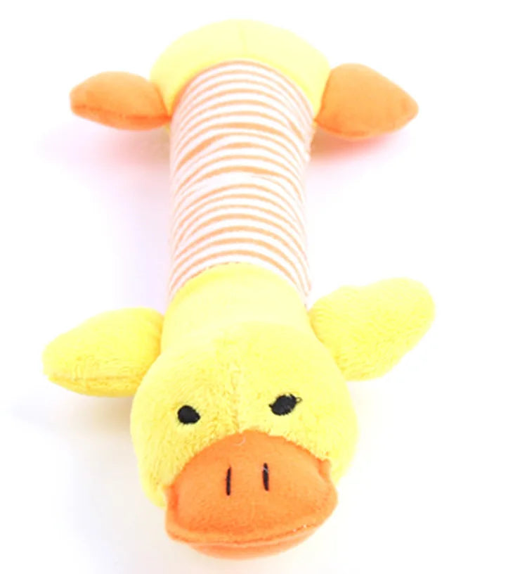 Funny Stuffingless Dog Toy – Durable Plush Squeaky Chew Toy with Crinkle Sound for Interactive Play & Boredom Relief