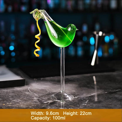 Creative Fish-Shaped Cocktail Glass – Unique Thorn, Octopus & Bird Design Goblet for Bar, KTV, Nightclub & Party Drinks