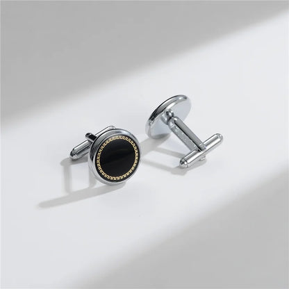Luxury Copper Cufflinks for Men – Round & Square Shirt Cuff Links for Wedding, Business & Formal Wear | Men's Fashion Accessories Gift