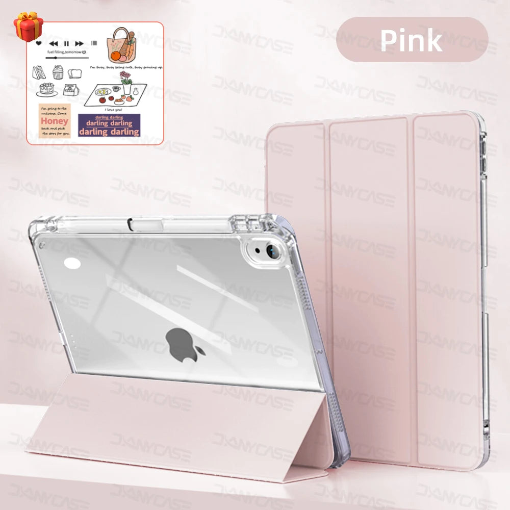 Étui pour iPad avec porte-crayon pour iPad Air 6/5, iPad Pro 11/12.9/13, iPad 10e génération, 10.2, 9.7 et iPad Mini 7/6 – Étui intelligent de protection