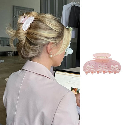 Pinzas para el pelo de cereza bonitas – Pinzas para el pelo de acetato con diamantes de imitación de frutas, flores y mariposas para mujeres y niñas | Accesorios para el pelo de moda Kawaii