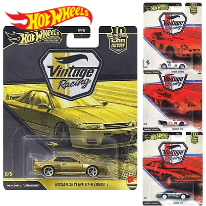 Hot Wheels Premium Vintage Racing Jaguar XJS – 1:64 Scale Die-Cast Alloy Car, Classic Racing Collectible Model & Gift