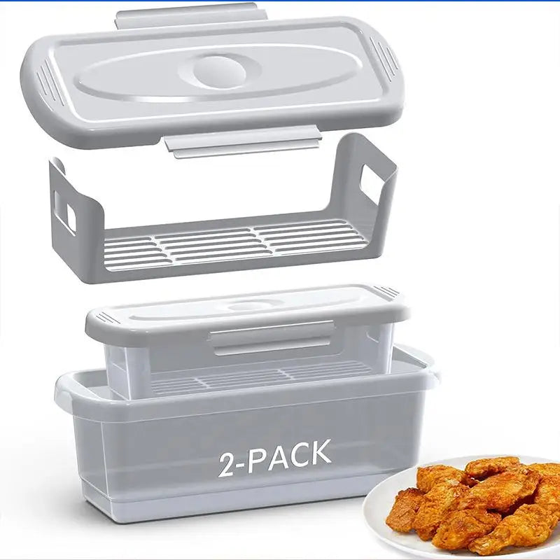 Fish Breading Shaker Bowl – Batter Coating Tray with Lid for Chicken Wings, Fish, Vegetables & Frying
