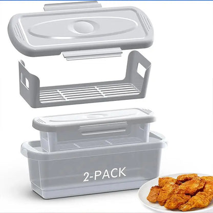 Fish Breading Shaker Bowl – Batter Coating Tray with Lid for Chicken Wings, Fish, Vegetables & Frying