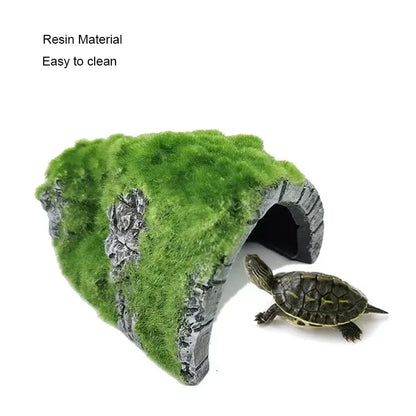 Resin Aquarium & Terrarium Decorations – Artificial Aquatic Fish Tank Ornaments for Reptile & Turtle Habitats, Underwater Landscape Decor